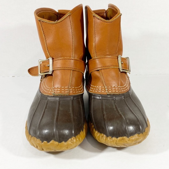 LL Bean | Vintage Buckle Lounger Slip On Leather Outdoor Boots Size 8 - Picture 4 of 8